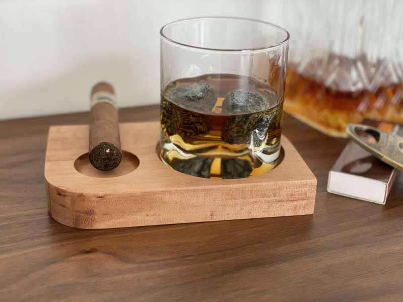 Drink & Smoke Board Kirschbaum *personalisierbar*