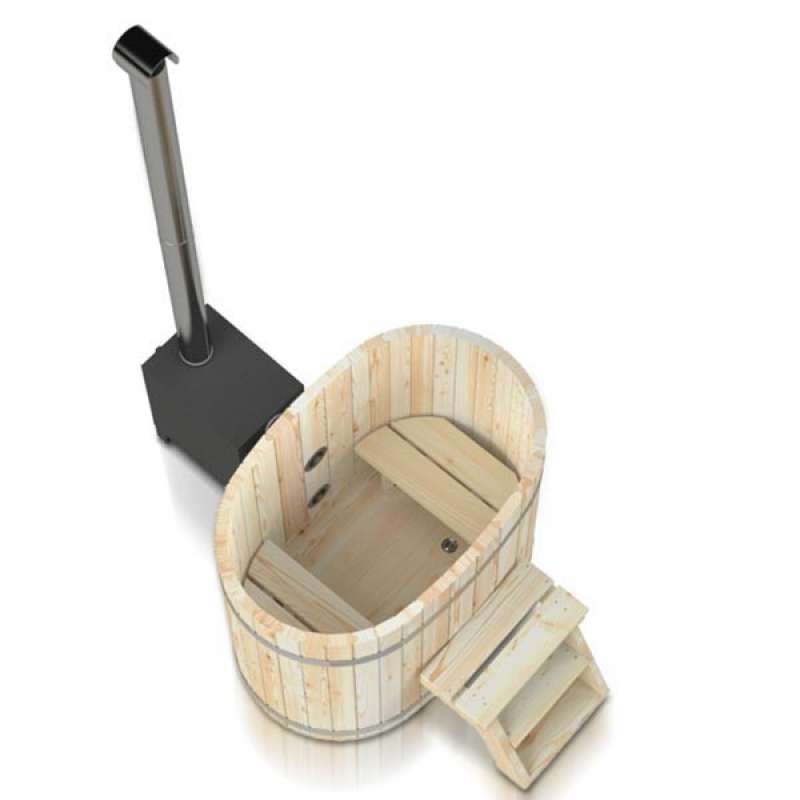Premium Holz-Badefass oval für 2 Personen, konfigurierbar