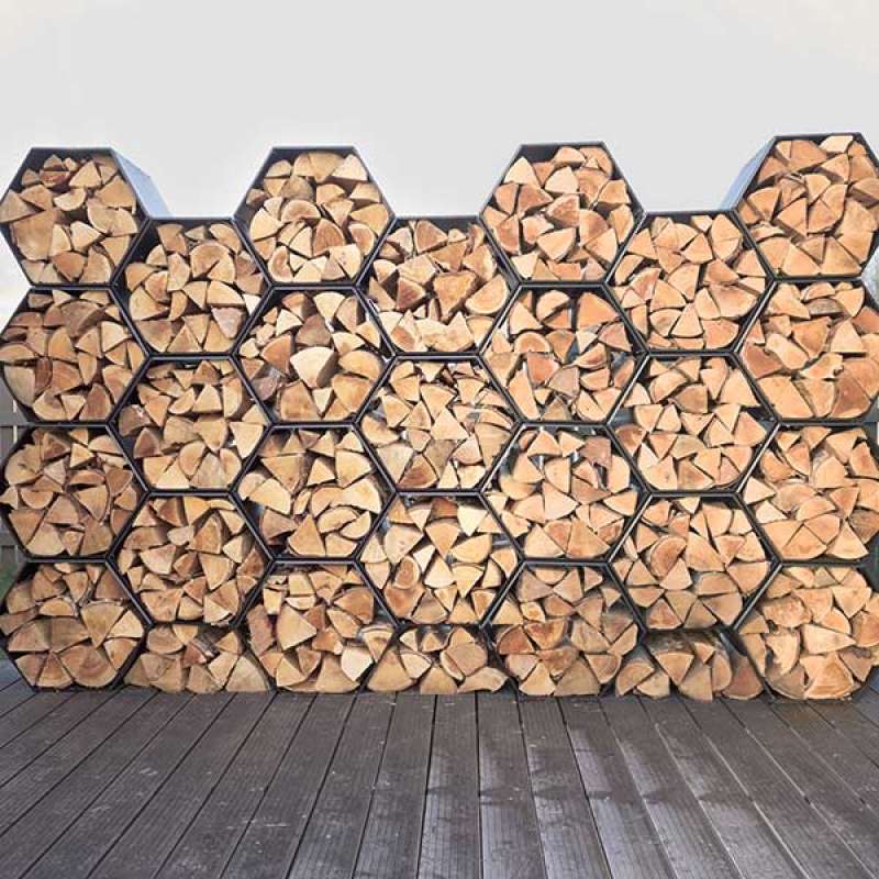 Brennholz-Regal Honeycomb