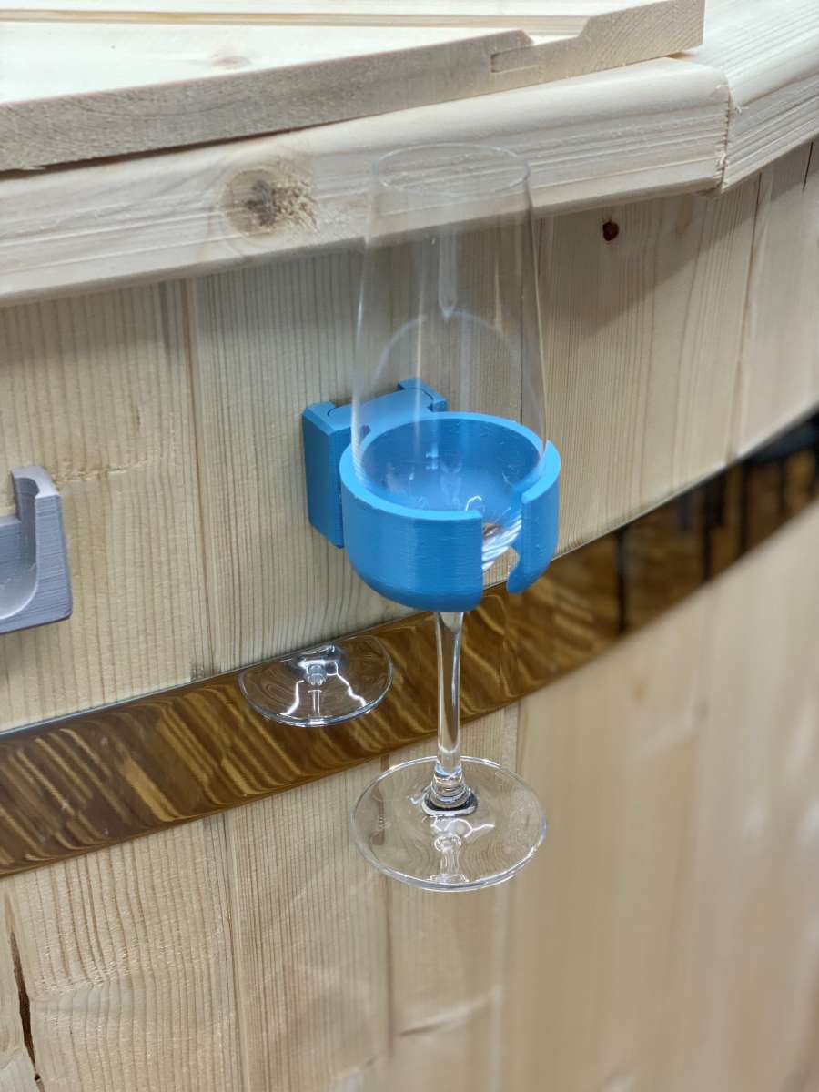 Sektglashalter für Whirlpools / Badefässer