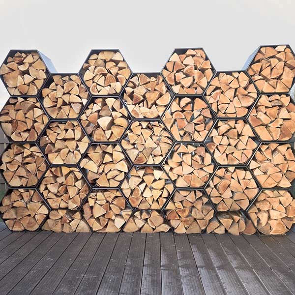 Brennholz-Regal Honeycomb