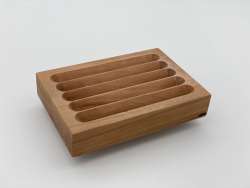 Design soap dish made from cherry wood